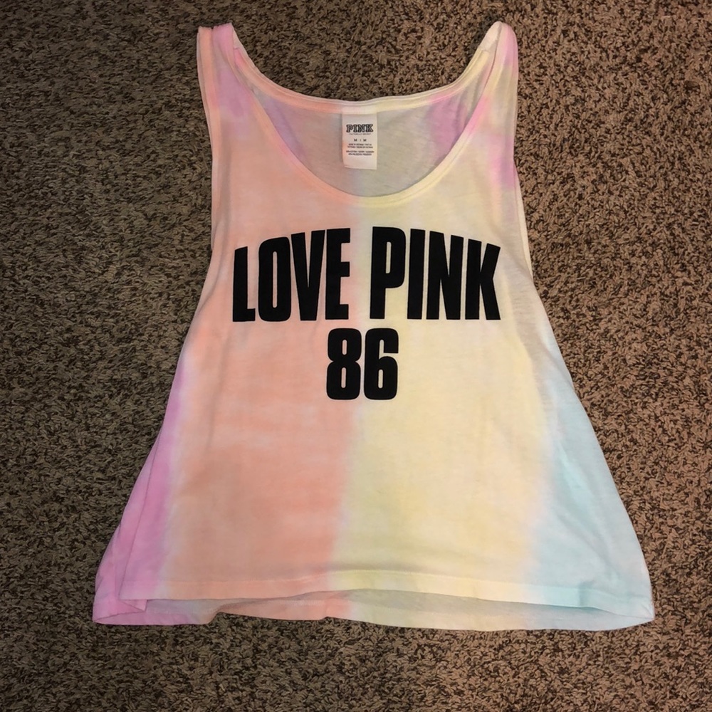 Victoria Secret Pink tie dye workout tank top